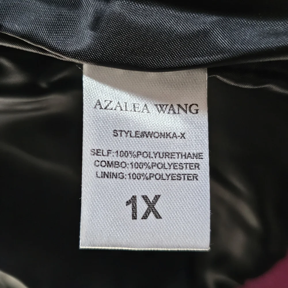 Azalea Wang Patchwork Moto Jacket Studded Graphic Leopard 1X - Picture 9 of 9